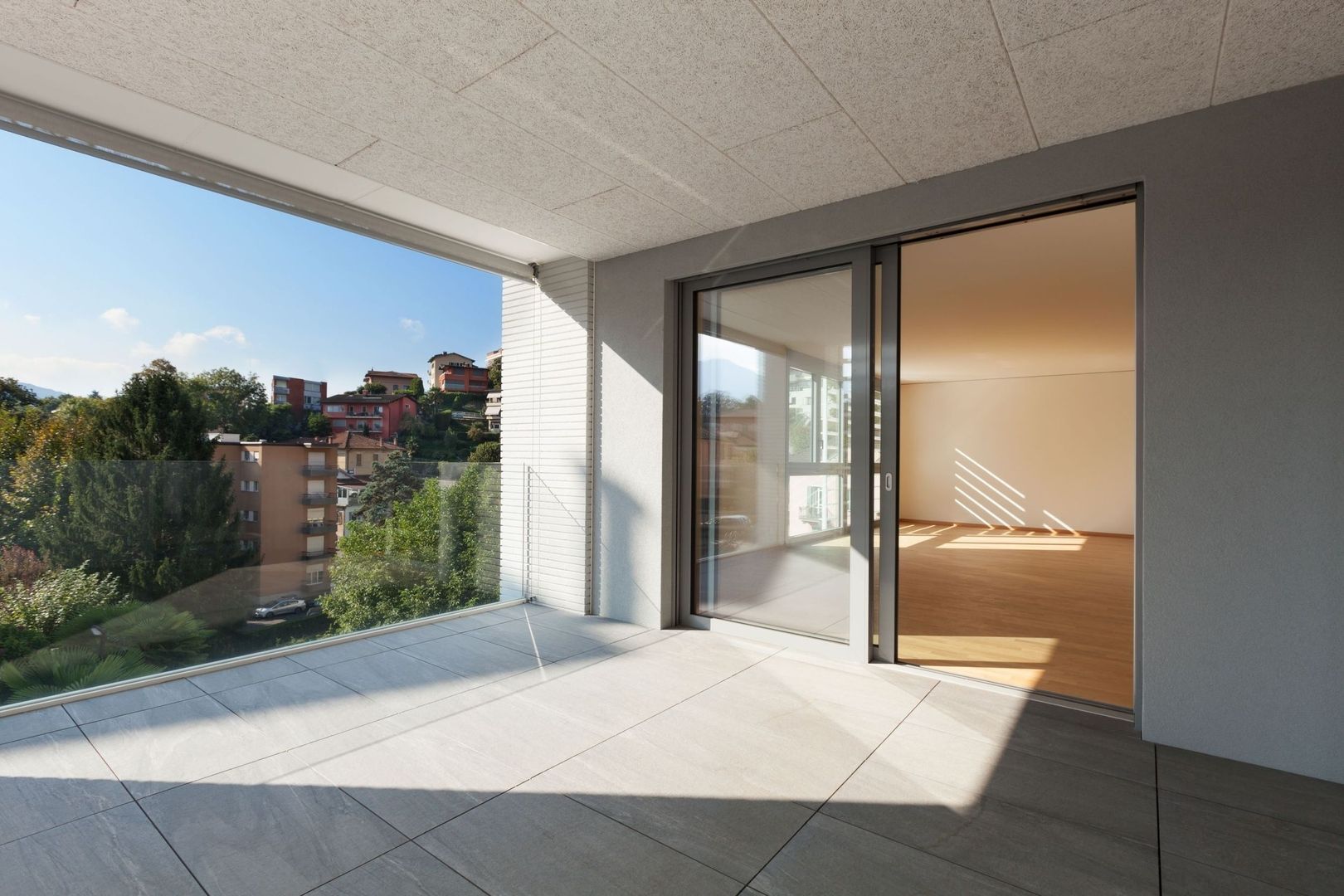 Schiebetür zu einem Balkon